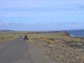 Easter Island - interior and way to Rano Raraku volcano Royalty Free Stock Photo