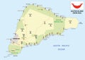 Easter island map with flag Royalty Free Stock Photo