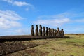 Easter Island Moai- ceremony facility Ahu Tongariki