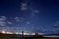 Easter Island Moai Statues Under The Stars