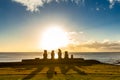 Easter Island, Moais Tahai Archaeological Complex, Rapa Nui National Park, Chile