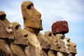 Easter Island Statues- Tongariki Royalty Free Stock Photo