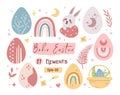 Easter kids pastel vector clip arts bundle