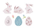 Easter kids pastel vector illustration