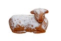 Easter lamb cake isolated on white background Royalty Free Stock Photo