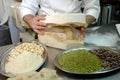 Easter lamb cake typical of the city of Favara in Sicily in Italy handcrafted with almond paste