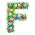 Easter letter F Royalty Free Stock Photo