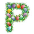 Easter letter P Royalty Free Stock Photo