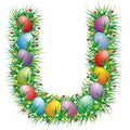 Easter letter U Royalty Free Stock Photo