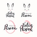 Easter lettering quotes set in Portuguese