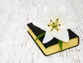 Easter lily and bible Royalty Free Stock Photo