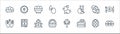 Easter line icons. linear set. quality vector line set such as eggs, cake, chick, faith, easter egg, easter egg, bunny, crown of Royalty Free Stock Photo