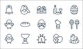 Easter line icons. linear set. quality vector line set such as hen, ladybug, chick, chick, holy chalice, chick, easter egg, last Royalty Free Stock Photo