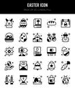 25 Easter Lineal Fill icons Pack vector illustration