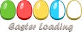 Easter Loading coloured Eggs Royalty Free Stock Photo