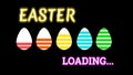 Easter loading concept illustration with egg shape Royalty Free Stock Photo