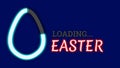 Easter is loading illustration with loading progress in egg Royalty Free Stock Photo