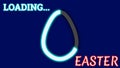 Easter is loading illustration with loading progress in egg Royalty Free Stock Photo
