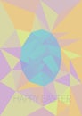 Easter low poly colorful egg