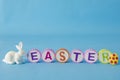 Easter made from colorful letters