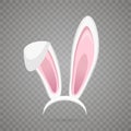 Easter mask with bunny ears isolated