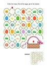 Easter maze game with basket