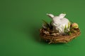 Easter nest with a porcelan bunny