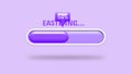 Easter offer is loading sign in pink colour texture and loading bar