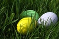 The Easter painted eggs