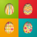 Easter paper cards with egg.