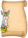 Easter parchment with bunny