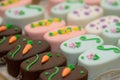 Easter Petit-Four Desserts Royalty Free Stock Photo