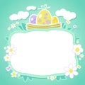 Easter photo frame template