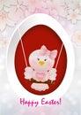 Easter Pink bird in swing