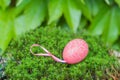 Easter pink egg with texture of craquelure Royalty Free Stock Photo