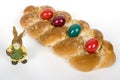 Easter plaited Danish pastry Royalty Free Stock Photo