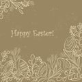 Easter plants frame grange Royalty Free Stock Photo