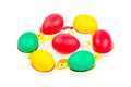 Easter plate with eggs Royalty Free Stock Photo