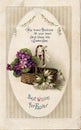 Original Victorian Easter Postcard Post Card