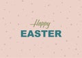 Happy Easter handwritten lettering simple cute greeting card