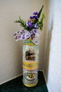 Easter present - A nice decorated and richly ornamented bottle of egg liquer with ribbon