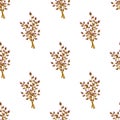 pussy willow branches seamless pattern