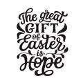 Easter quote. Hand lettering Royalty Free Stock Photo