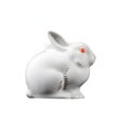 The Easter rabbit bunny, hare small porcelain faience statue i