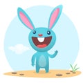 Easter rabbit cartoon. Easter Bunny vector illustration. Royalty Free Stock Photo