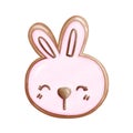 Easter rabbit cookie clip art