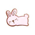 Easter rabbit cookie clip art
