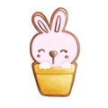 Easter rabbit cookie clipart