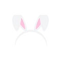 Easter rabbit ears headband icon isolated on white background. Flat cartoon easter card design element. Spring hare ear