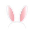 Easter rabbit ears headband icon isolated on white background. Flat cartoon easter card design element. Spring hare ear